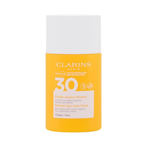 Opalovací přípravek na obličej Clarins Sun Care Mineral SPF30 30 ml poškozená krabička