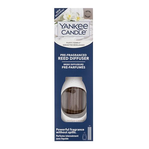 Bytový sprej a difuzér Yankee Candle Fluffy Towels Pre-Fragranced Reed Diffuser 1 ks poškozená krabička