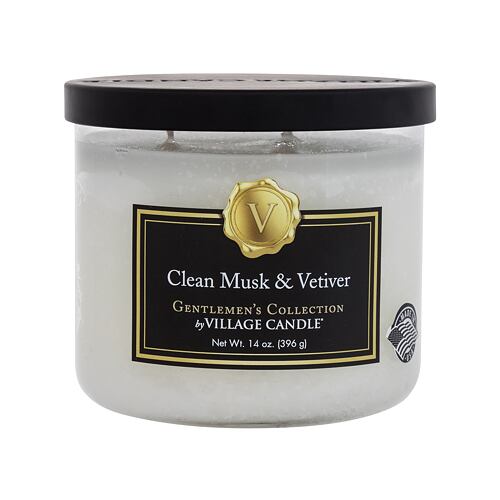 Vonná svíčka Village Candle Gentlemen's Collection Clean Musk & Vetiver 396 g poškozený obal