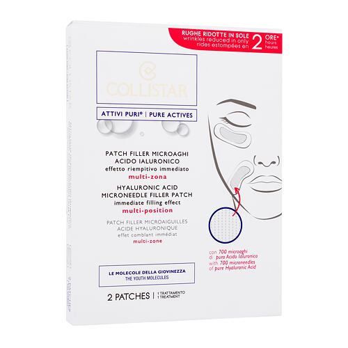 Pleťová maska Collistar Pure Actives (Attivi Puri) Hyaluronic Acid Filler Patch 2 ks poškozená krabička