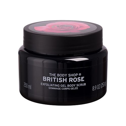 Tělový peeling The Body Shop British Rose Exfoliating Gel Body Scrub 250 ml