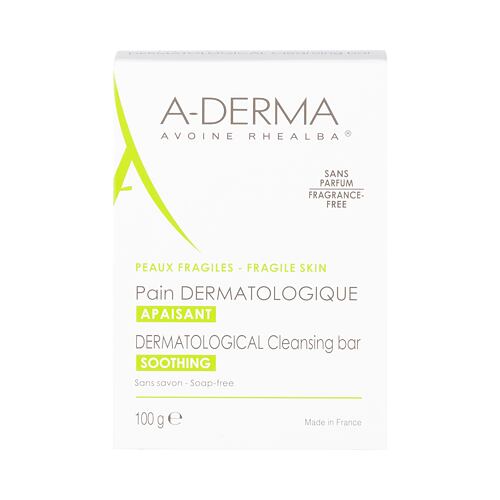 Tuhé mýdlo A-Derma Les Indispensables Dermatological Cleansing Bar 100 g poškozená krabička