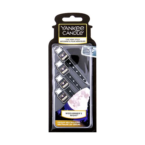 Vůně do auta Yankee Candle Midsummer´s Night Vent Stick 4 ks poškozený obal