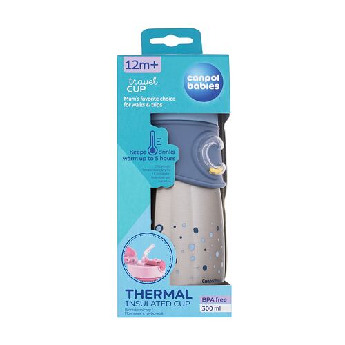 Hrneček Canpol babies Travel Cup Thermal Insulated Sport Cup Blue 300 ml