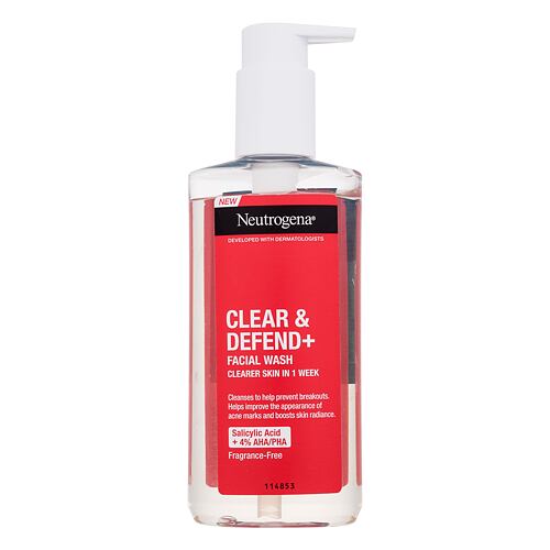 Čisticí gel Neutrogena Clear & Defend+ Facial Wash 200 ml