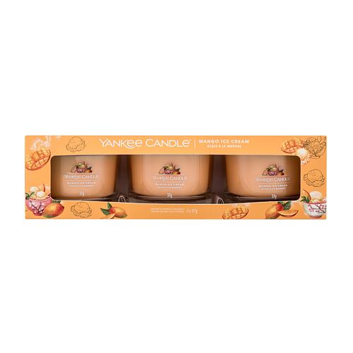 Vonná svíčka Yankee Candle Mango Ice Cream 37 g poškozená krabička Kazeta