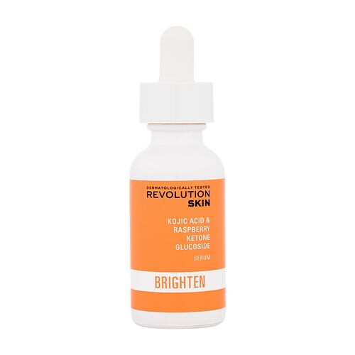 Pleťové sérum Revolution Skincare Brighten Kojic Acid & Raspberry Ketone Glucoside Serum 30 ml poškozená krabička