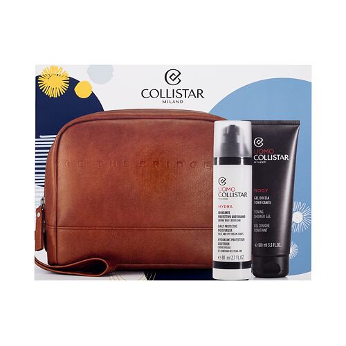 Denní pleťový krém Collistar Uomo Hydra Daily Protective Moisturizer 80 ml Kazeta