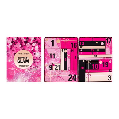 Dekorativní kazeta Makeup Revolution London 24 Days Of Glam Advent Calendar 1 ks poškozená krabička Kazeta