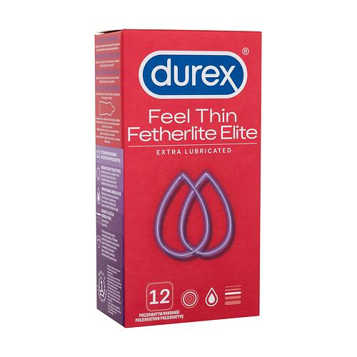 Kondomy Durex Feel Thin Extra Lubricated 12 ks