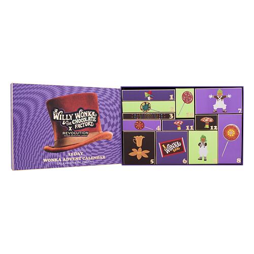 Dekorativní kazeta Makeup Revolution London Willy Wonka & The Chocolate Factory Advent Calendar 1 ks Kazeta