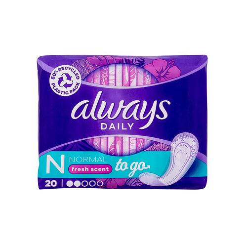 Slipová vložka Always Daily Fresh Normal Fresh Scent To Go 20 ks