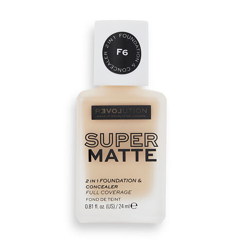 Make-up Revolution Relove Super Matte 2 in 1 Foundation & Concealer 24 ml F6