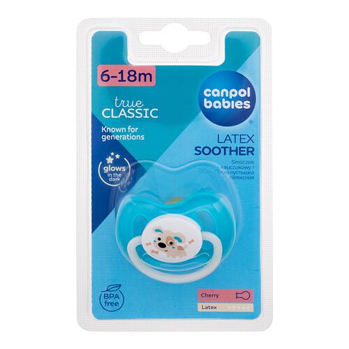 Dudlík Canpol babies Bunny & Company Latex Soother Turquoise 6-18m 1 ks poškozený obal