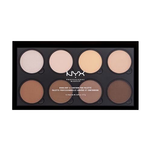Konturovací paletka NYX Professional Makeup Highlight & Contour PRO 21,6 g Nude poškozená krabička