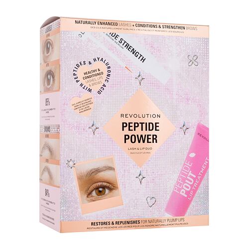 Péče o řasy a obočí Makeup Revolution London Peptide Power Lash & Lip Duo 3 ml Kazeta
