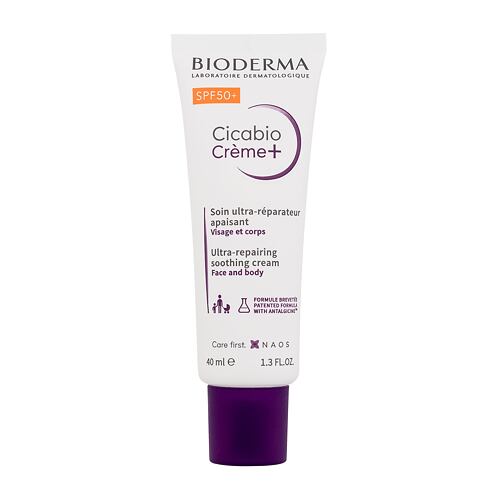 Tělový krém BIODERMA Cicabio Crème+ Ultra-Repairing Soothing Cream SPF50+ 40 ml