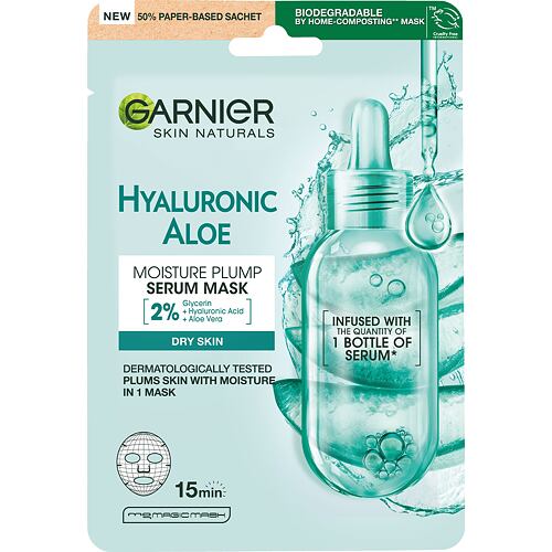 Pleťová maska Garnier Skin Naturals Hyaluronic Aloe Serum Tissue Mask 1 ks