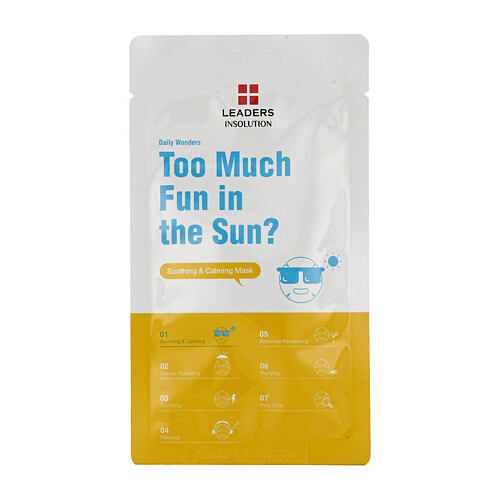 Přípravek po opalování Leaders Insolution Daily Wonders Too Much Fun in the Sun? Soothing & Calming Mask 25 ml