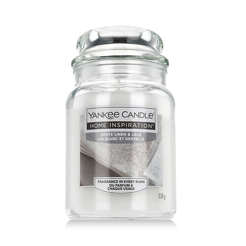 Vonná svíčka Yankee Candle Home Inspiration White Linen & Lace 538 g