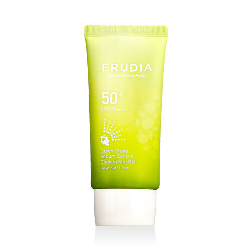 Opalovací přípravek na obličej Frudia Green Grape Sebum Control Cooling Sun Gel SPF50+ 50 g