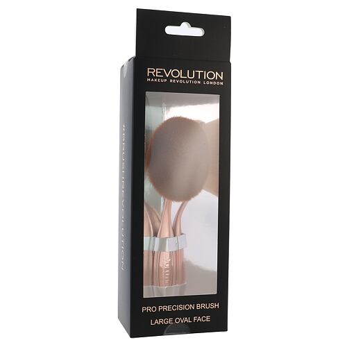 Štětec Makeup Revolution London Brushes Pro Precision Brush Large Oval Face 1 ks poškozená krabička
