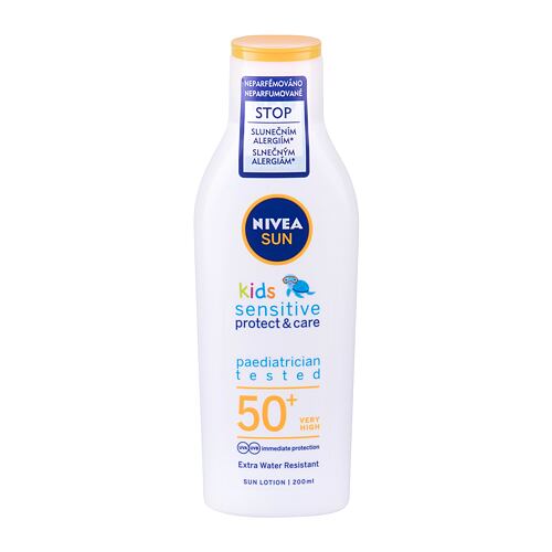 Opalovací přípravek na tělo Nivea Sun Kids Protect & Sensitive Sun Lotion SPF50+ 200 ml