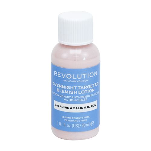 Lokální péče Revolution Skincare Overnight Targeted Blemish Lotion Calamine & Salicid Acid 30 ml