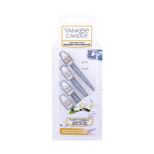 Vůně do auta Yankee Candle Fluffy Towels Vent Stick 4 ks