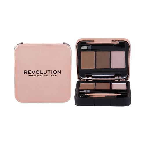 Set a paletka na obočí Makeup Revolution London Brow Sculpt Kit 2,2 g Brown