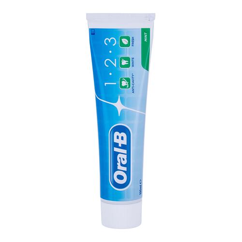 Zubní pasta Oral-B 1-2-3 Mint 100 ml poškozená krabička