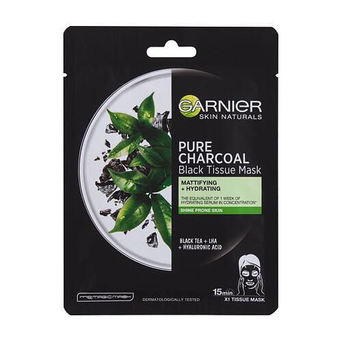 Pleťová maska Garnier Skin Naturals Pure Charcoal Tea 1 ks