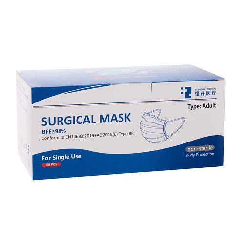 Rouška a respirátor Hengzhou Medical Surgical Mask 50 ks