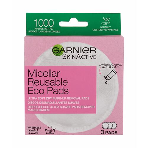 Odličovací tampony Garnier Skin Naturals Micellar Reusable Eco Pads 3 ks