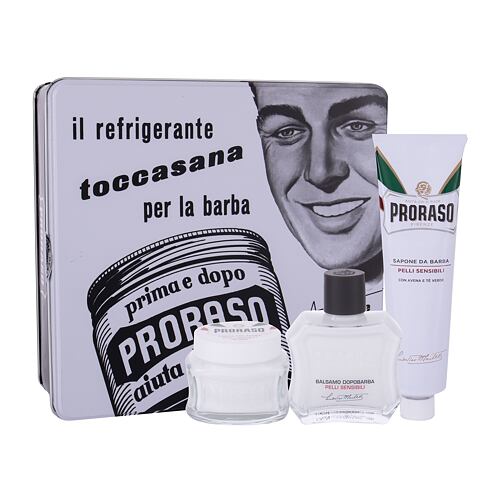 Balzám po holení PRORASO White After Shave Balm Kit 100 ml poškozená krabička Kazeta
