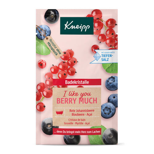 Koupelová sůl Kneipp Mineral Bath Salt I Like You Berry Much Redcurrant, Blueberry & Acai 60 g
