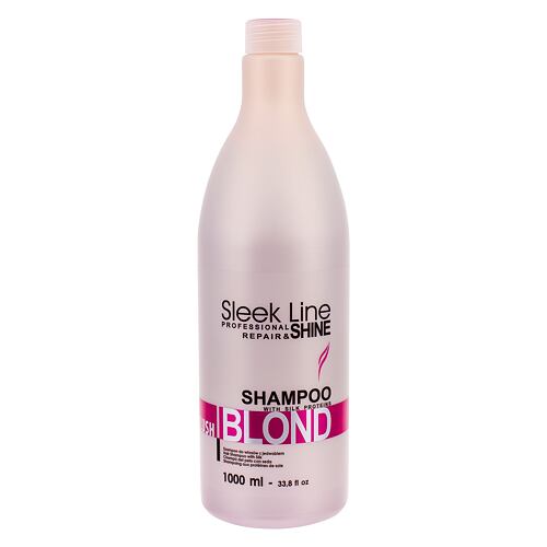 Šampon Stapiz Sleek Line Blush Blond 1000 ml poškozený flakon