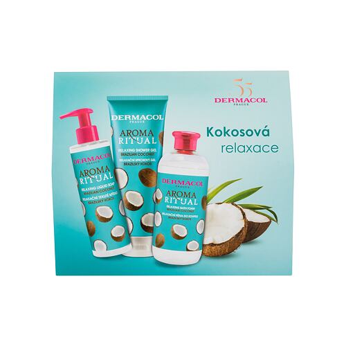 Pěna do koupele Dermacol Aroma Ritual Brazilian Coconut 500 ml poškozená krabička Kazeta