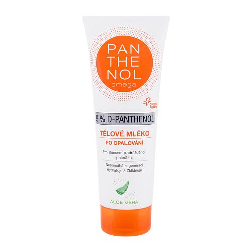 Přípravek po opalování Panthenol Omega 9% D-Panthenol After-Sun Lotion Aloe Vera 250 ml poškozená krabička