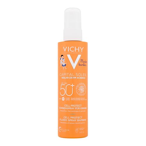 Opalovací přípravek na tělo Vichy Capital Soleil Kids Cell Protect Water Fluid Spray SPF50+ 200 ml