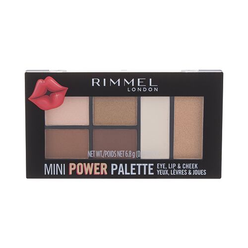 Konturovací paletka Rimmel London Mini Power Palette 6,8 g 002 Sassy poškozená krabička