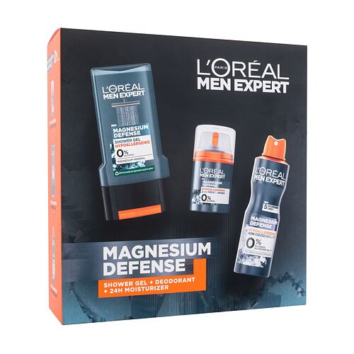 Denní pleťový krém L'Oréal Paris Men Expert Magnesium Defence 50 ml poškozená krabička Kazeta
