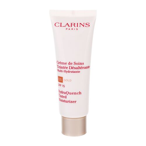 Denní pleťový krém Clarins HydraQuench Tinted Moisturizer SPF15 50 ml 05 Gold poškozená krabička