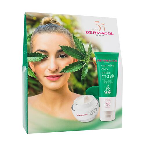 Pleťová maska Dermacol Cannabis Gift Set 100 ml poškozená krabička Kazeta