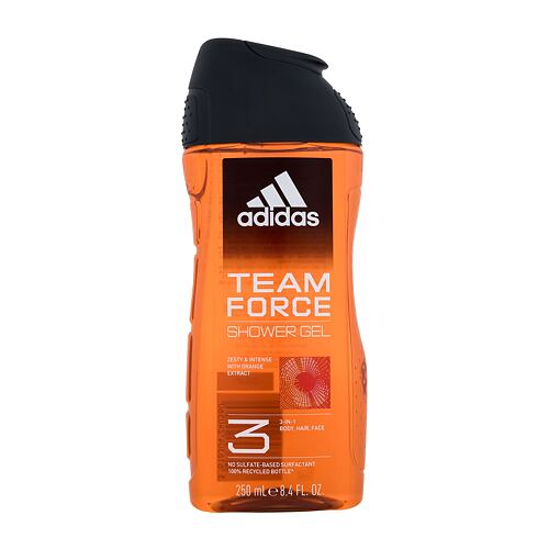 Sprchový gel Adidas Team Force Shower Gel 3-In-1 250 ml