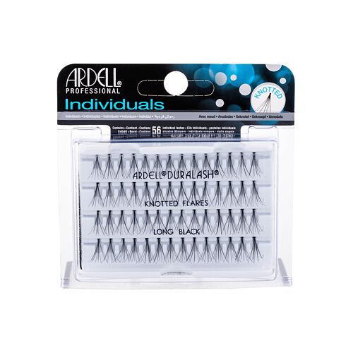 Umělé řasy Ardell Individuals Duralash Knotted Flares 56 ks Long Black poškozená krabička