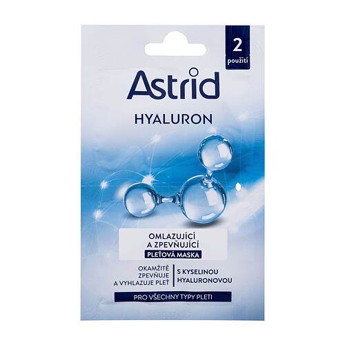 Pleťová maska Astrid Hyaluron Rejuvenating And Firming Facial Mask 2x8 ml
