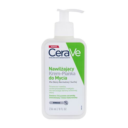 Čisticí krém CeraVe Facial Cleansers Hydrating Cream-to-Foam 236 ml poškozený flakon