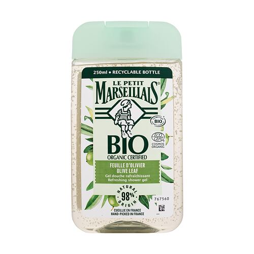 Sprchový gel Le Petit Marseillais Bio Organic Certified Olive Leaf Refreshing Shower Gel 250 ml