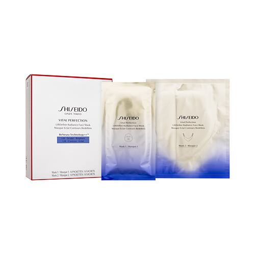Pleťová maska Shiseido Vital Perfection LiftDefine Radiance Face Mask 12 ks poškozená krabička